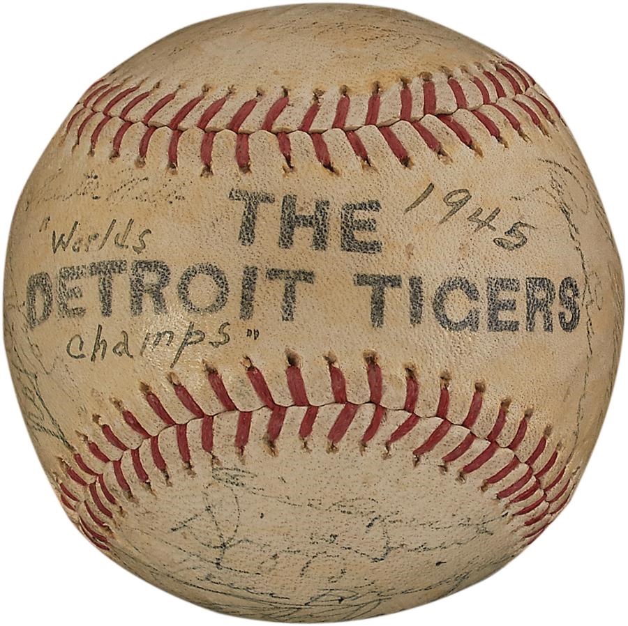 - 1945 Detroit Tigers World Champion Signed Baseball