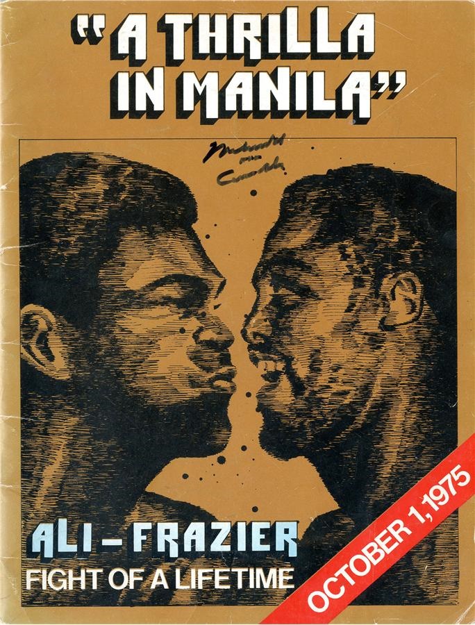 - 1975 Muhammad Ali "aka Cassius Clay" Signed Ali vs. Frazier "Thrilla in Manila" On-Site Program