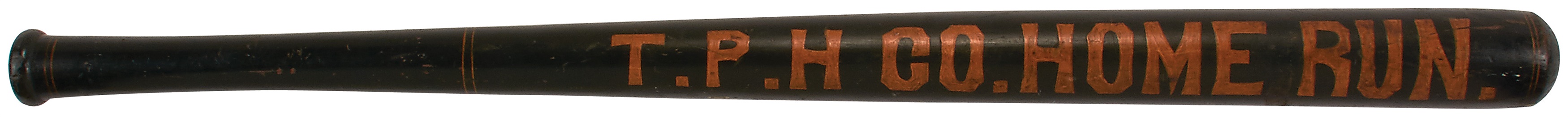 Antique Sporting Goods - 1880s "Home Run" Baseball Bat Trade Sign