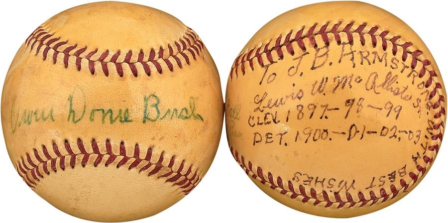 Baseball Autographs - Detroit Tigers Single Signed Baseballs with Donie Bush (5)