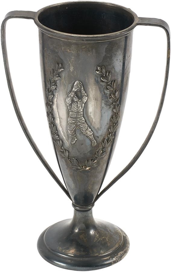 Football - Incredible 1880s Football Silver on Pewter Loving Cup