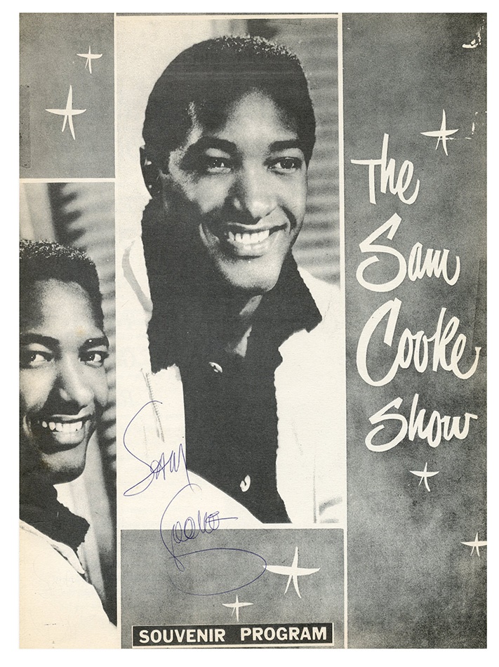 Rock 'N' Roll - 1963 Sam Cooke Fully Signed Program From "The Harlem Square" Tour