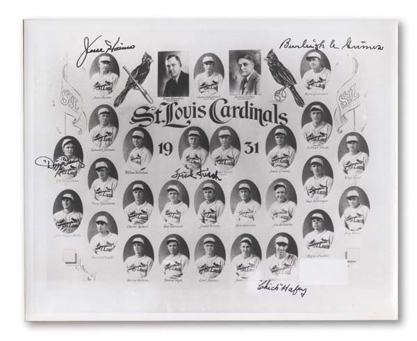 - 1931 St. Louis Cardinals Signed Photograph (8x10”).