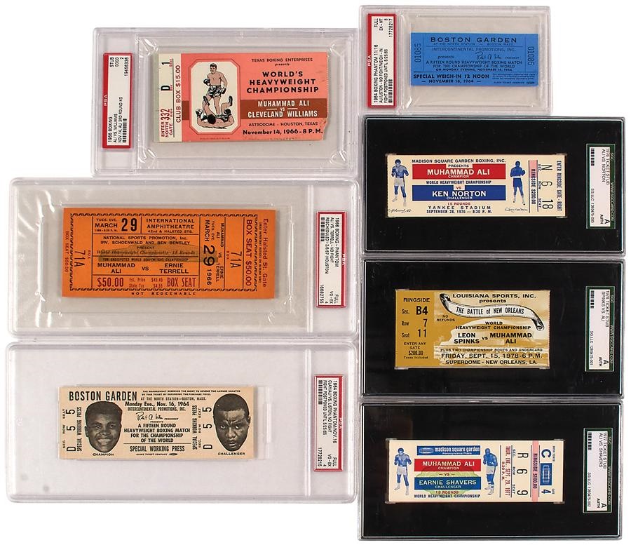 - 1960s-70s Muhammad Ali Graded Ticket Collection (7)