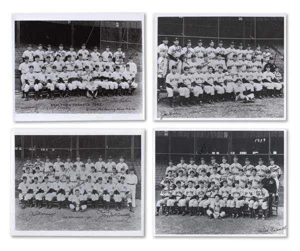 NY Yankees, Giants & Mets - 1930's-40's New York Yankees Team Signed Photograph Collection (4)