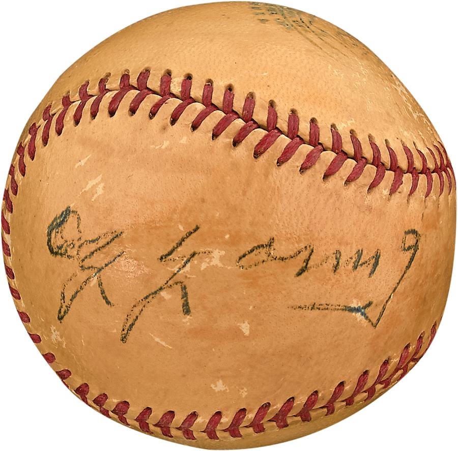 Baseball Autographs - Cy Young Single Signed Baseball