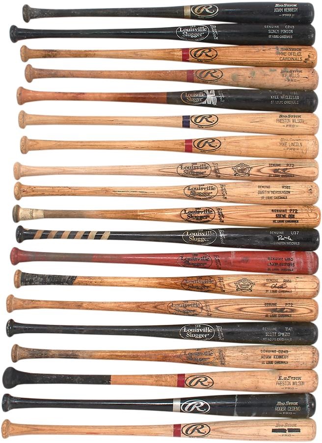 St. Louis Cardinals - Massive St. Louis Game Used Bat Collection Obtained Directly from the Cardinals (110+)