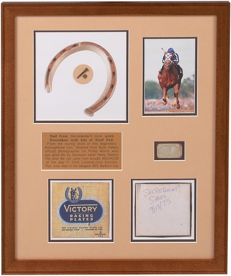 Horse Racing - 1973 Secretariat Race Worn Horseshoe Nail from the Infamous "Onion" Upset