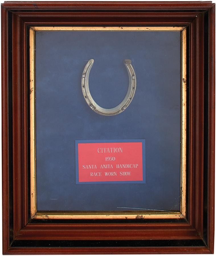 - Citation Runner-Up Santa Anita Handicap Horseshoe