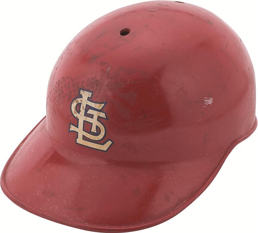 St. Louis Cardinals - Tim McCarver Circa 1967 St. Louis Cardinals Game Worn Batting Helmet