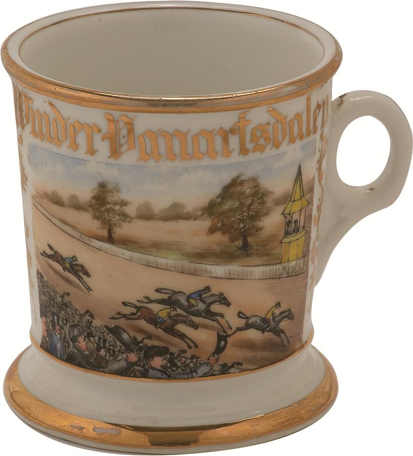 Horse Racing - 1880s Horse Racing Occupational Shaving Mug