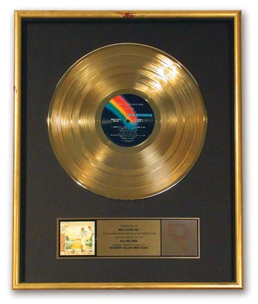 Elton John - Elton John "Goodbye Yellow Brick Road" Gold Record
