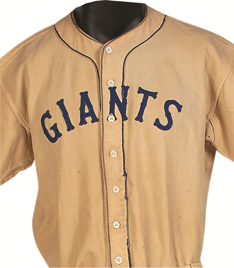 1937 Carl Hubbell New York Giants Game Worn Uniform - Photomatched To The 1937 World Series
