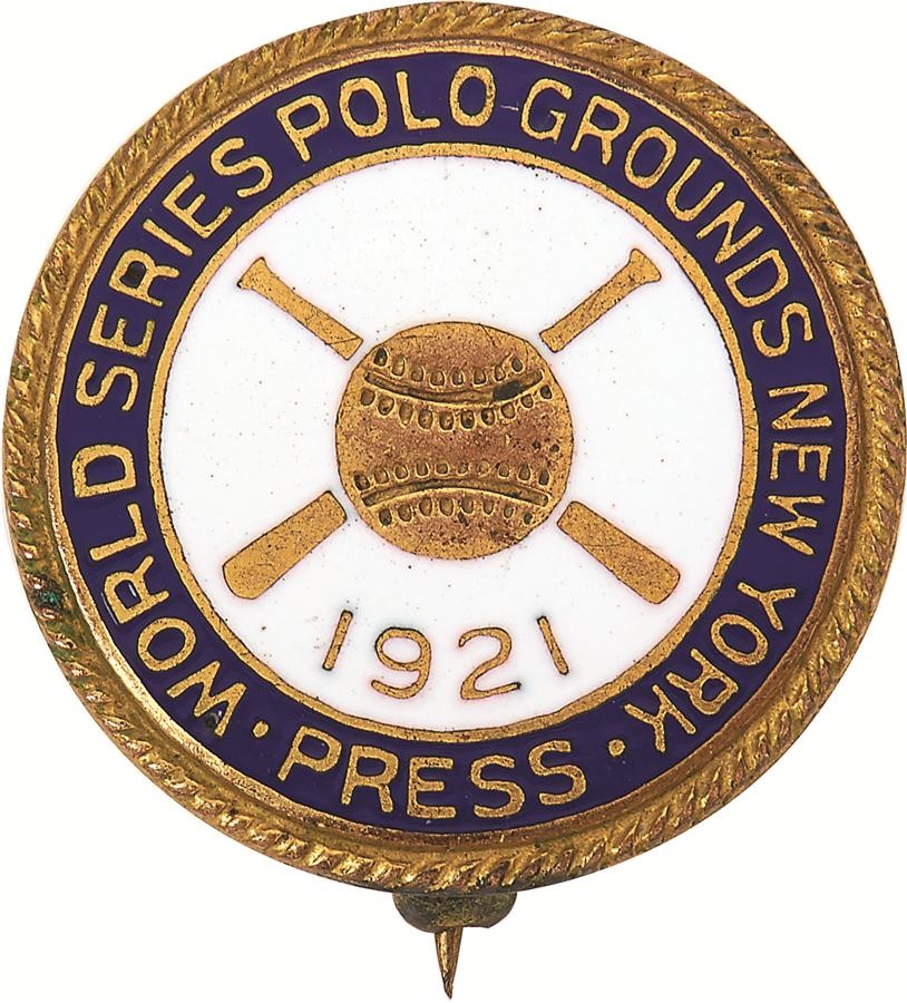 Tickets, Publications & Pins - 1921 World Series Press Pin