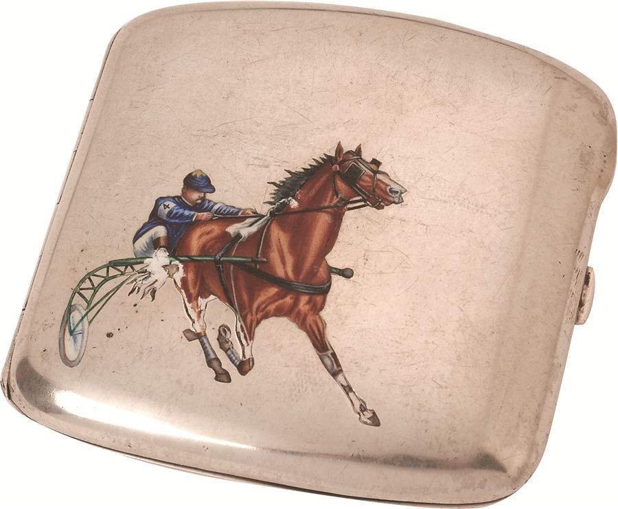 Horse Racing - 1920s Silver & Enamel Trotting Cigarette Case