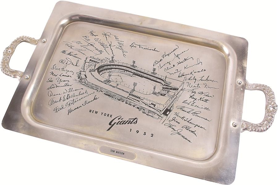 Sports Rings And Awards - 1952 New York Giants Presentation Tray