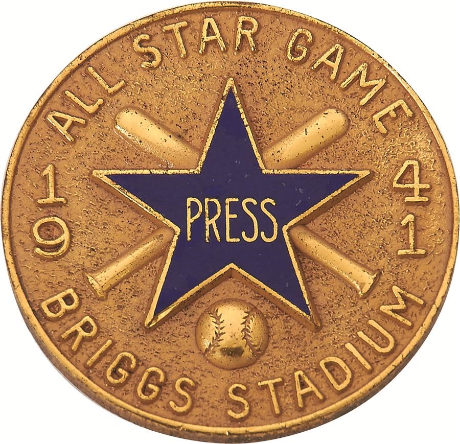 Tickets, Publications & Pins - 1941 All-Star Game Press Pin