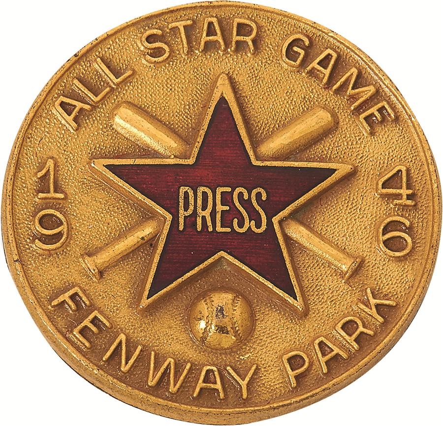Tickets, Publications & Pins - 1946 All-Star Game Press Pin