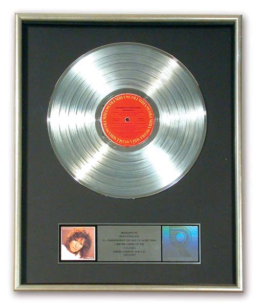 Americana Awards - Barbra Streisand "Memories" Platinum Record