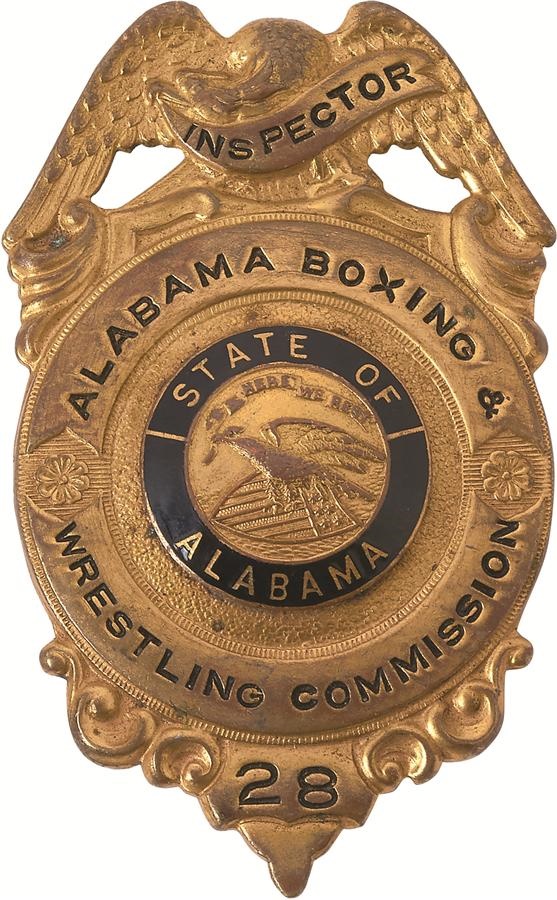 - 1930s Alabama Boxing & Wrestling Commission Inspector's Badge