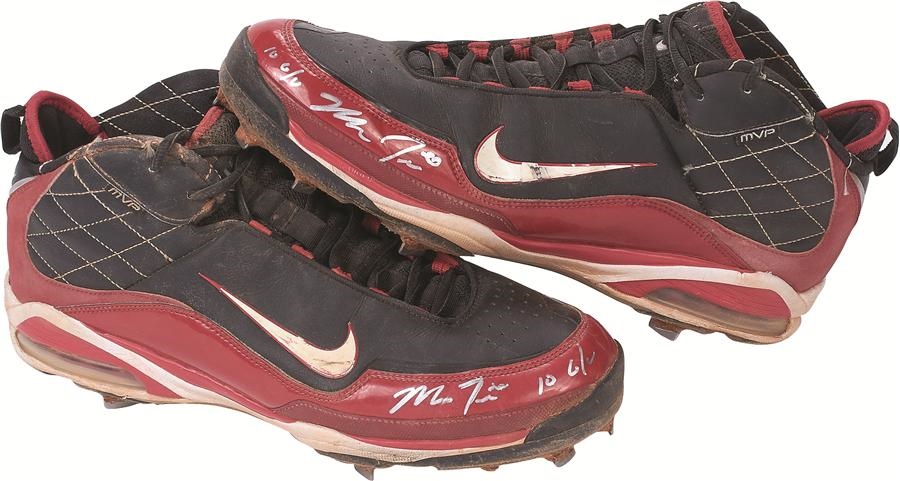 - 2010 Mike Trout Game Worn Nike Cleats Signed, Inscribed "10 G/U"