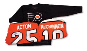 - Collection of Three Philadelphia Flyers Game Worn Jerseys (3)