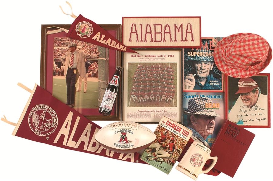 Football - Paul "Bear" Bryant Collection From Al Harvey with Red Houndstooth Hat (14)