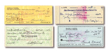 - Hall of Famers Signed Check Collection (4)