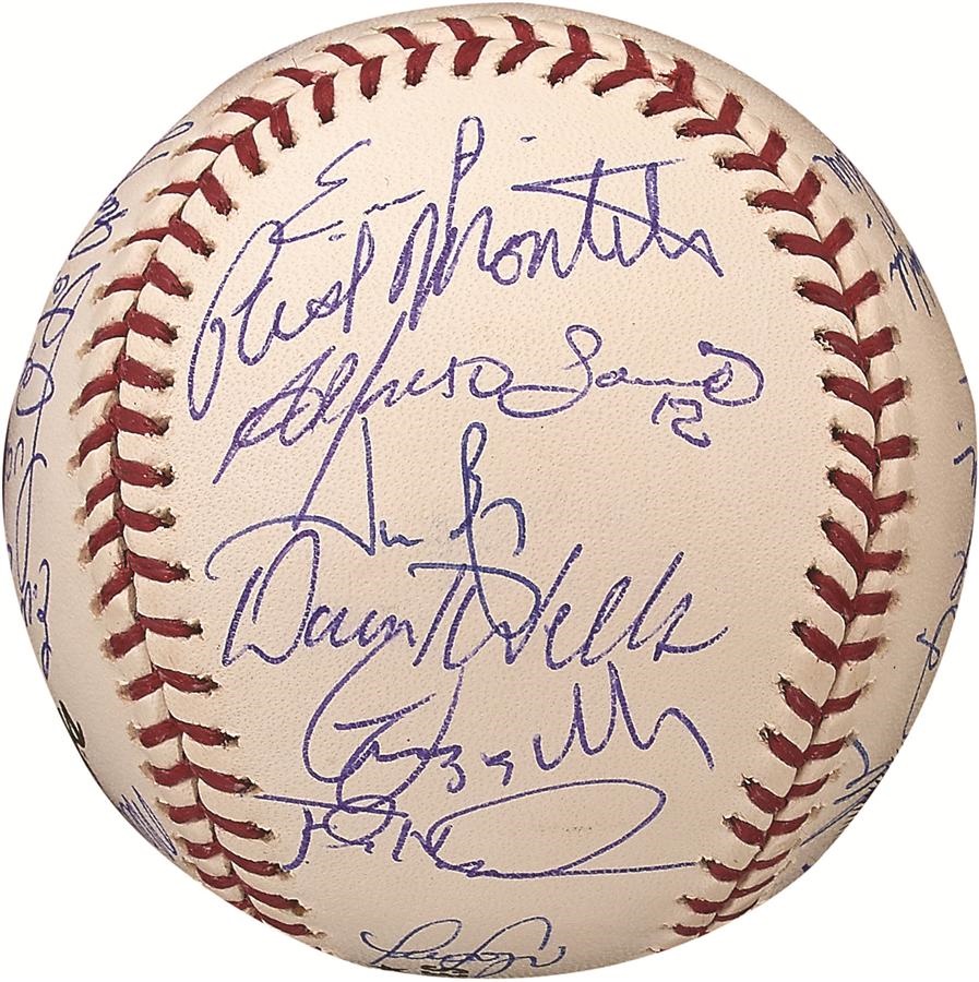 NY Yankees, Giants & Mets - 2003 AL Champion New York Yankees Team Signed Baseball (MLB Holo)