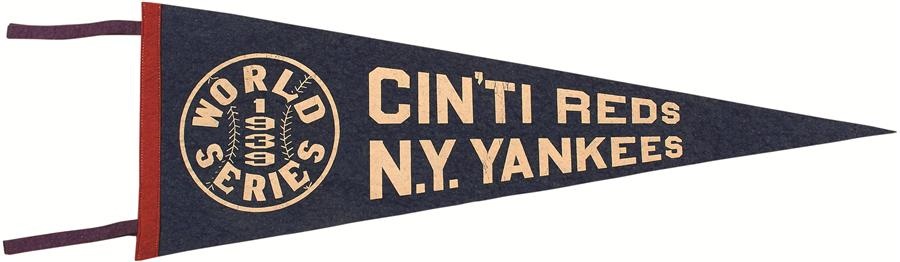 NY Yankees, Giants & Mets - Rare 1939 World Series Felt Pennant