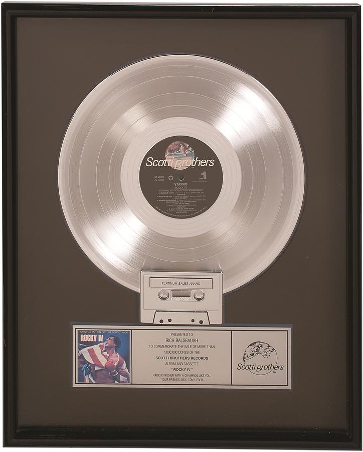 Muhammad Ali & Boxing - 1985 "Rocky IV" Motion Picture Soundtrack Gold Record Award