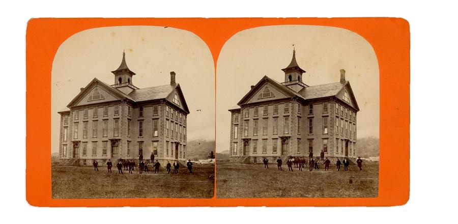 Early Baseball - Rare 1870s Baseball Stereocard From Morrisville, Vermont