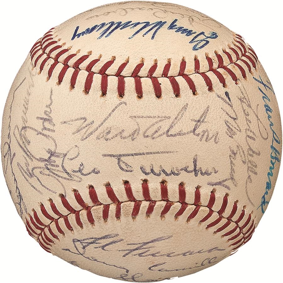 Jackie Robinson & Brooklyn Dodgers - 1963 World Champion Los Angeles Dodgers Team Signed Baseball (PSA/DNA)
