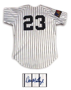 NY Yankees, Giants & Mets - 1994 Don Mattingly Game Worn Jersey