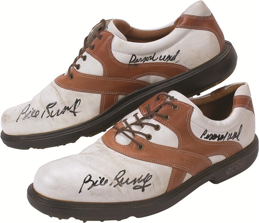 Basketball - Bill Russell Signed & Used Golf Shoes With Russell Signed LOA