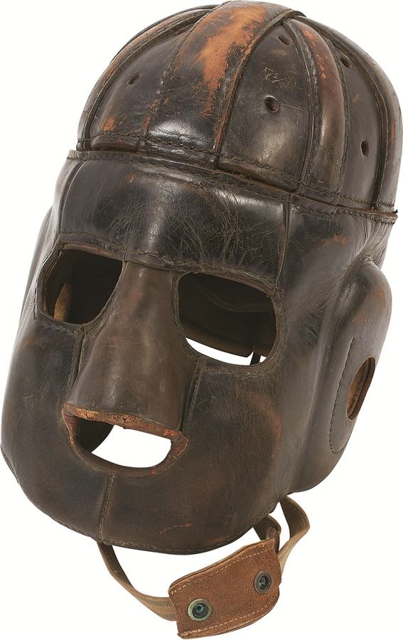 Antique Sporting Goods - 1920s Executioner's Football Helmet (MEARS LOA - U of Michigan)