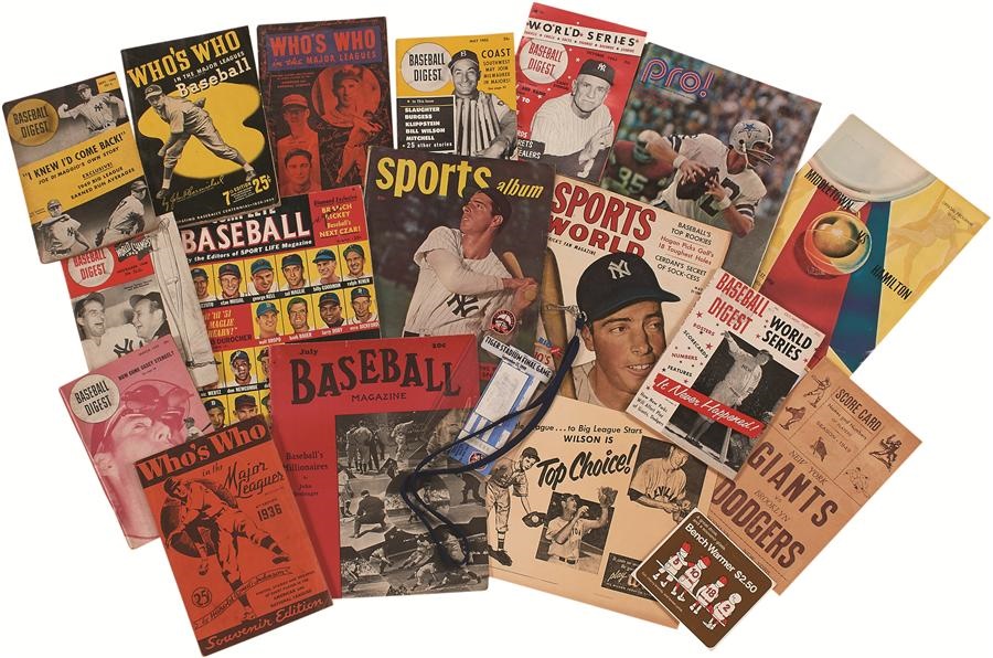 Tickets, Publications & Pins - Old Timers Publication & Memorabilia Collection (500+)