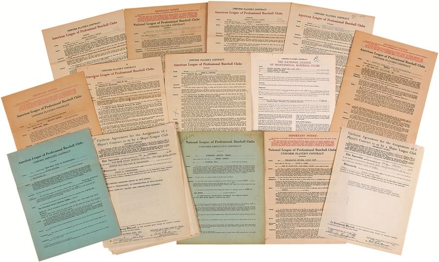 - 1920s-70s Major League Baseball Contracts (27)