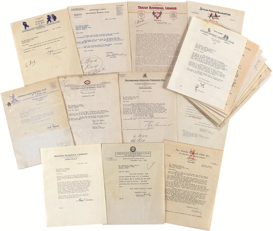 1930s-40s Baseball Letters with Amazing Letterhead (35)