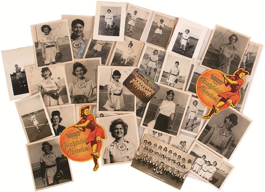 Negro League, Latin, Japanese & International Base - 1940s All American Girls Professional Baseball League Collection From the "Babe Ruth Of The AAGPBL" (74 pieces)