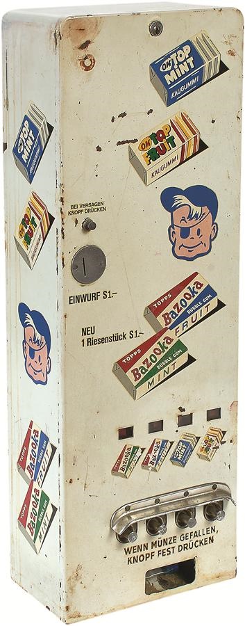 Incredible 1960s Topps "Bazooka" Coin Operated Vending Machine - Only One Known!