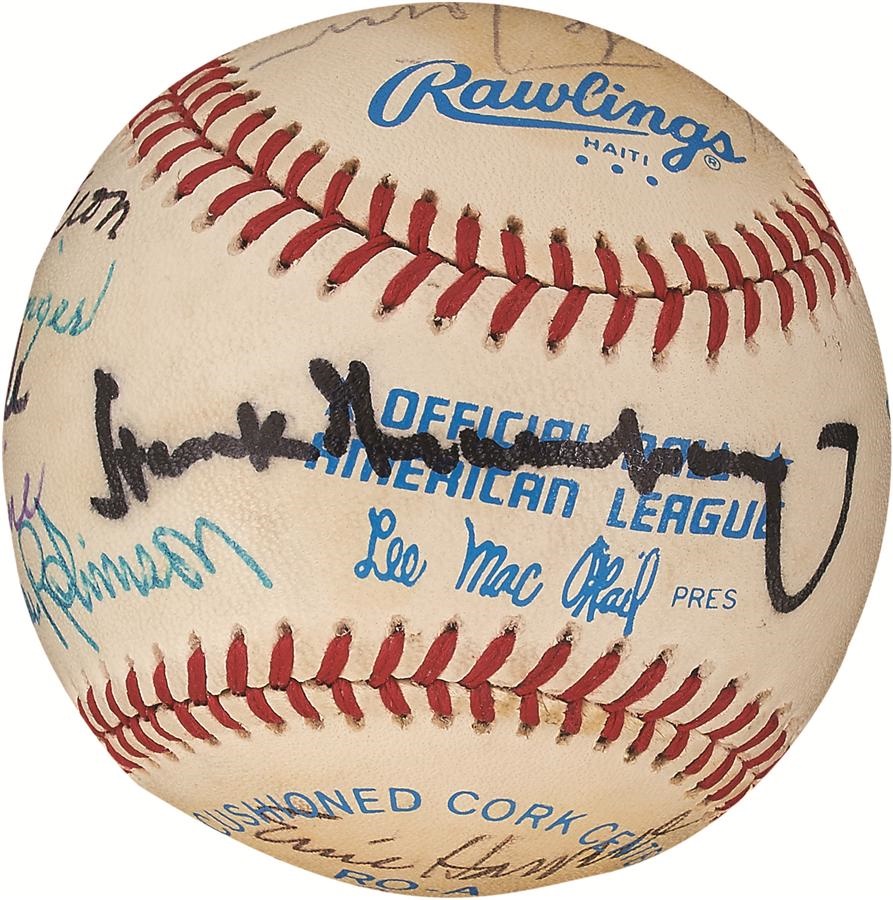 Hall of Famers Signed Baseball with Hank Greenberg