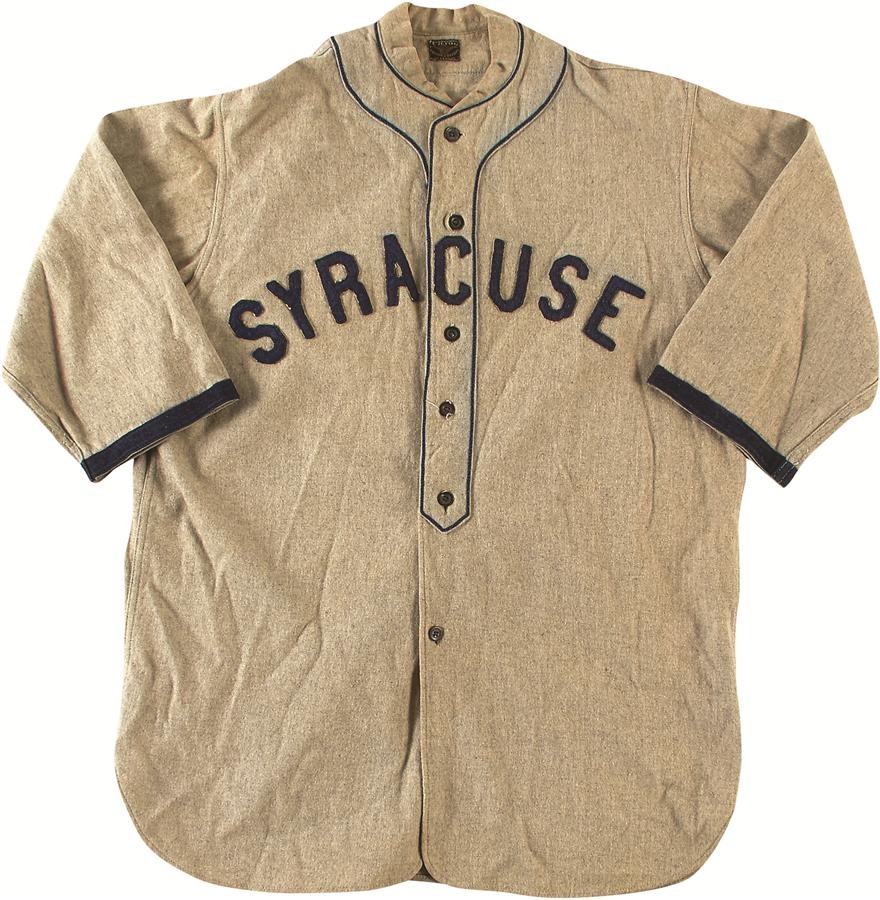 Antique Sporting Goods - Circa 1918-27 Syracuse Stars Victor/Wright & Diston Baseball Uniform