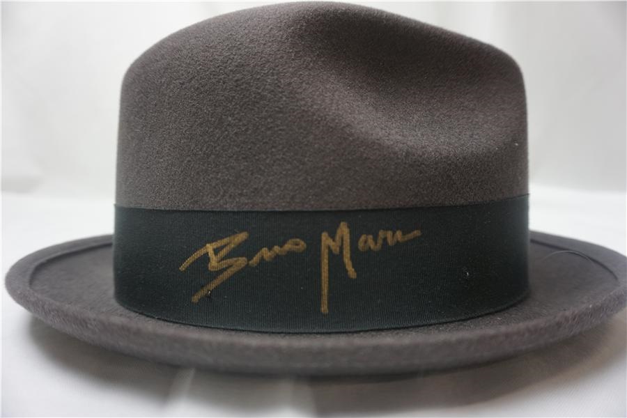 Rock 'N' Roll - Bruno Mars Signed & Worn Hat From Doo-Wops & Hooligans Tour (Charity LOA)