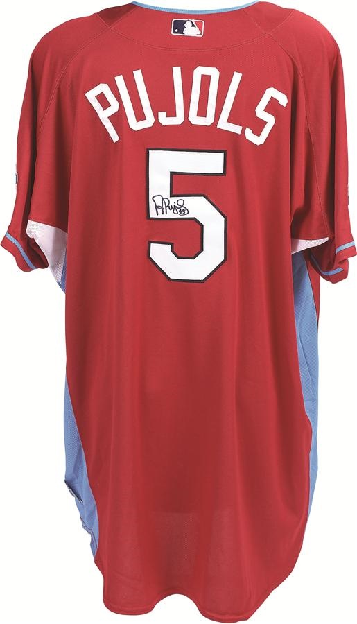 The Mike Shannon St. Louis Cardinals Collection - 2009 Pujols, Molina and Franklin All-Star Game Workout Jerseys