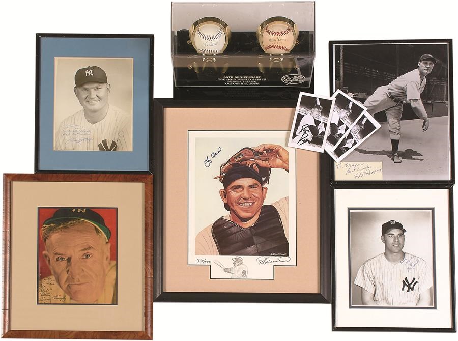 NY Yankees, Giants & Mets - New York Yankee Autograph Collection w/Casey Stengel (10)