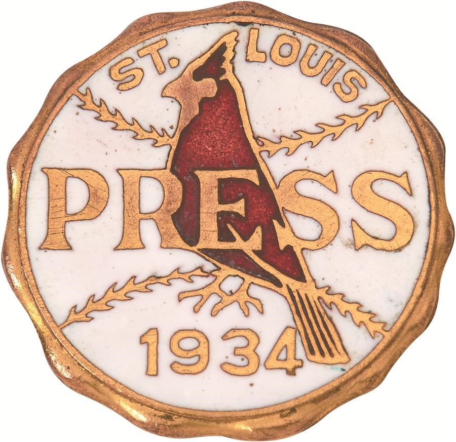 1934 St. Louis Cardinals Press Pin