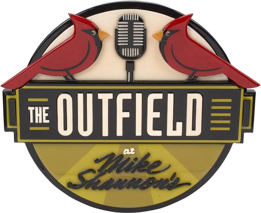 The Mike Shannon St. Louis Cardinals Collection - Mike Shannon's "The Outfield" Three-Dimensional Sign