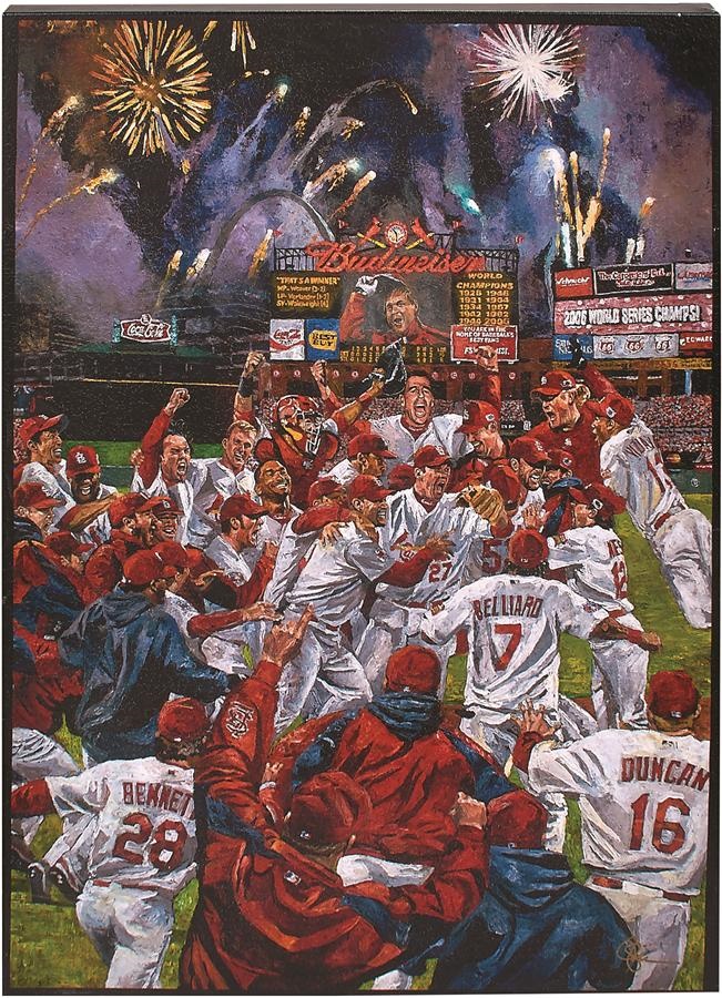 The Mike Shannon St. Louis Cardinals Collection - 2006 St. Louis Cardinals Victory Celebration Giclee by Opie Otterstad