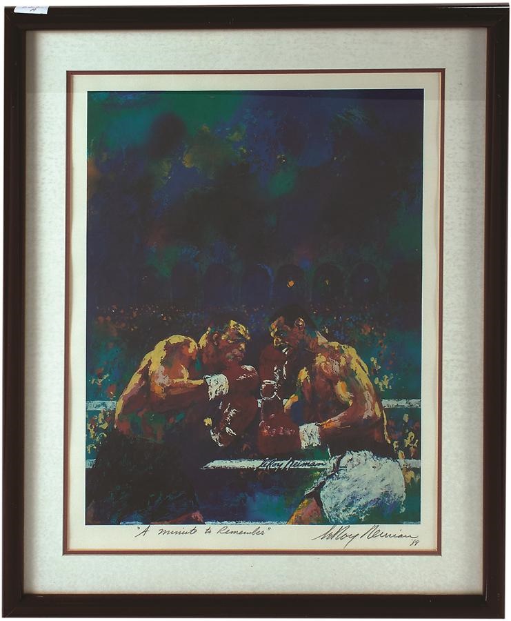 The LeRoy Neiman Collection - 1988 LeRoy Neiman Signed "A Minute to Remember" Tyson vs. Spinks Serigraph
